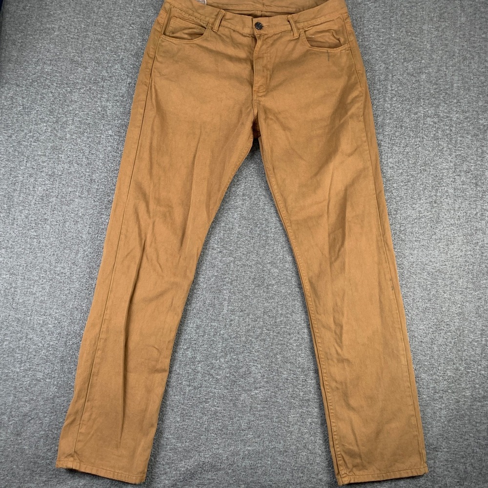 Billy Reid Pants Men 36x33 Brown MSL-ALA Made in USA Chino